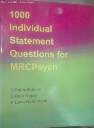 100 INDIBIDUAL STATEMENT QUESTIONS FOR MRCPSYCH, 1E (1st Edition)